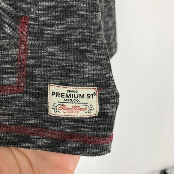 Premium 51 Grey Heathered Long Sleeve  Light Weight "Whistler" Print Hoodie M - Picture 4 of 7